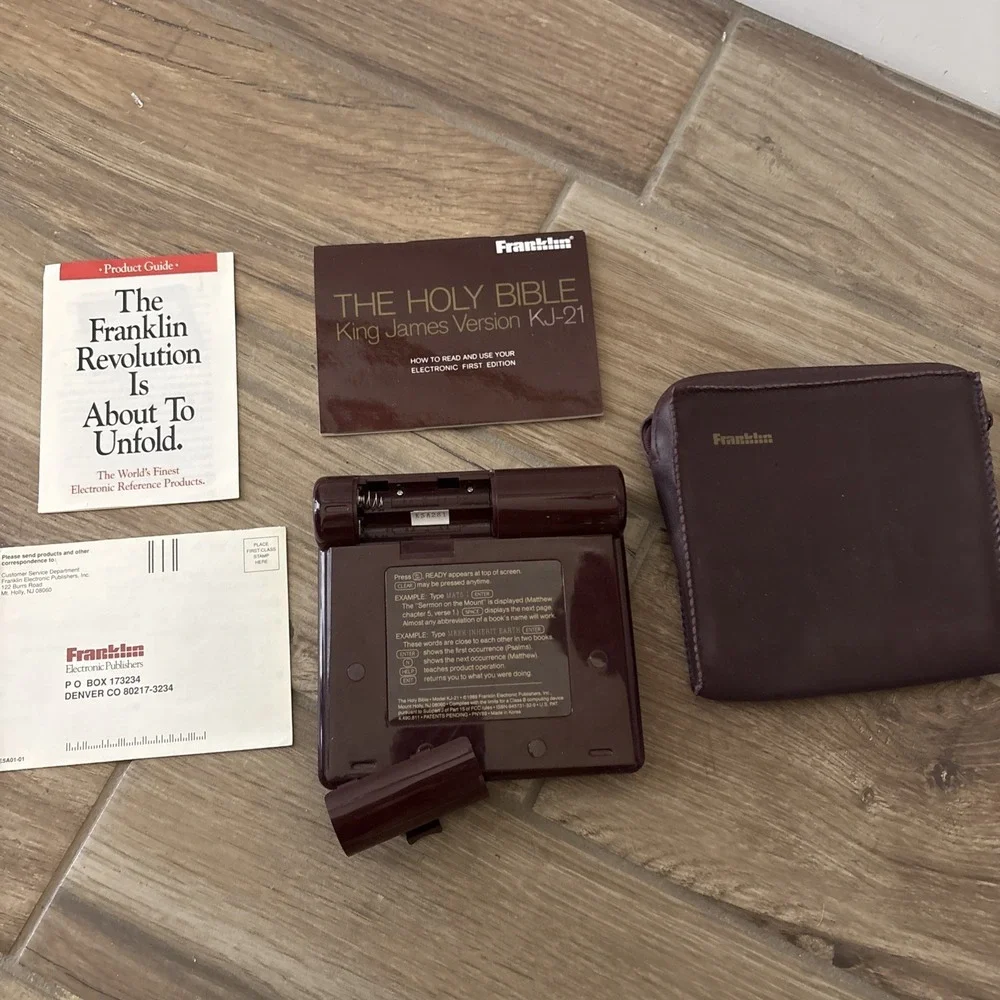 Franklin Computer Holy Bible King James Version Model KJ-21 1989 Tested Works